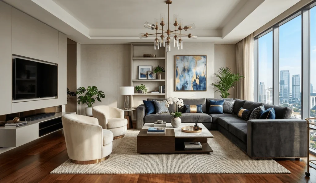 sofa jati custom untuk proyek hotel dan hunian di jakarta